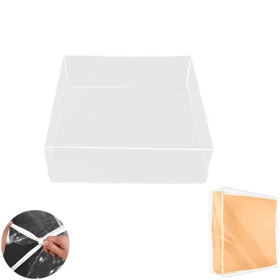 Plastic Sofa Seat Cushion Cover,1pack Plastic Cushion Cover Replacement,28x28x9 Inch Waterproof Sofa Protector for Home,Office