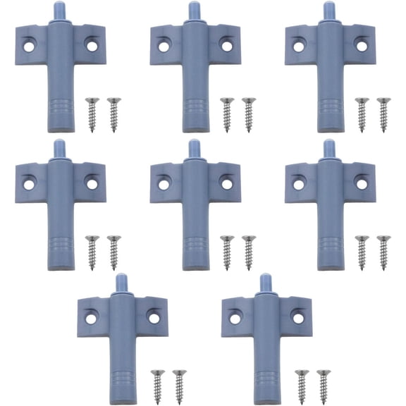 Plastic Soft Close Cabinet Door Damper Cabinet Body Soft Close Damper Quiet Close Baffle Buffer for cabinets Cabinet Door Drawer, etc. (Grey with mounting Screws) 8pcs