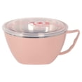 thumbnail image 1 of Plastic Soup Bowls with Handles, Microwave Safe Bowl with Lid, Microwavable Soup Mug with Lid, Large Soup Cups for Ramen Noodle Cereal, 1 Pcs, 5.91x3.14", 1 of 4