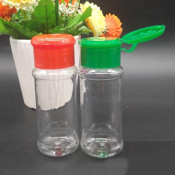 Plastic Spice Shaker, 3.4 oz Capacity with Perforated Lid, Prevents Moisture and Insects, Ideal for Kitchen Salt, Pepper, and Sugar Storage