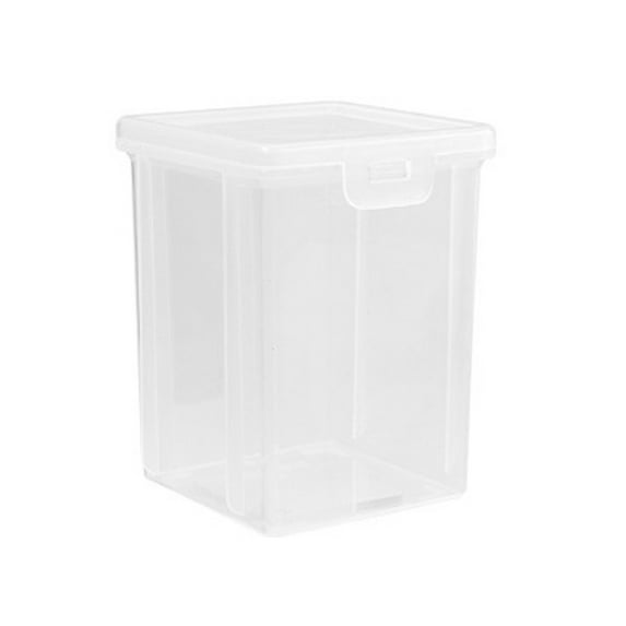 Plastic Spice Storage Container Set - 6-Piece Kitchen Organizer with Lids, Clear Stackable Food-Grade Pp Spice Jars for Pantry & Refrigerator