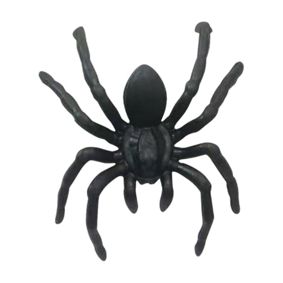 Plastic Spiders Halloween Decorations, Glow in the Dark Halloween Spider, Fake Spiders, 8PCS Black Large Spider Web Decoration, Realistic Fun Toys Prank Props Scare(0.86*0.7in)