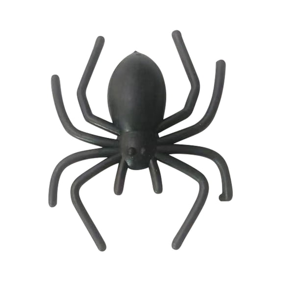 Plastic Spiders Halloween Decorations, Halloween Spider, Fake Spiders, 8PCS Black Large Spider Web Decoration, Realistic Fun Toys Prank Props Scare Practical Surprise Joke(1.38*1.1in)