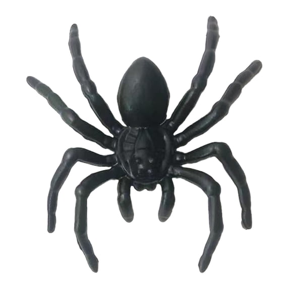 Plastic Spiders Halloween Decorations, Halloween Spider, Fake Spiders, 8PCS Black Large Spider Web Decoration, Realistic Fun Toys Prank Props Scare Practical Surprise Joke(1.3*1.18in)