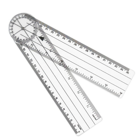Rehabilitation Advantage Spinal Goniometer 360 Degree Plastic ISOM 1 Pack
