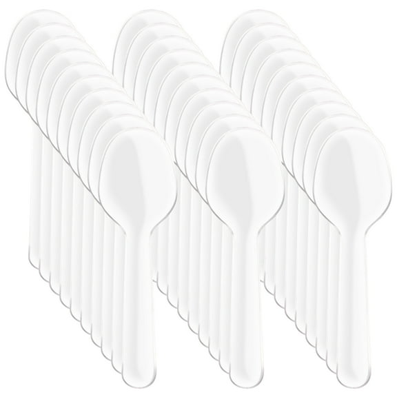 ETEREAUTY Plastic Serving Spoons Clear Color Design for Tableware 200Set