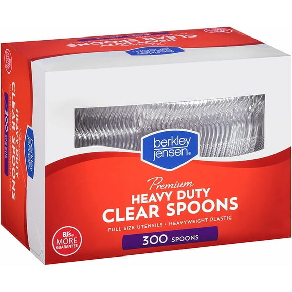 Plastic Spoons, 300 ct. -Clear-Utensils [Bulk Savings], regular