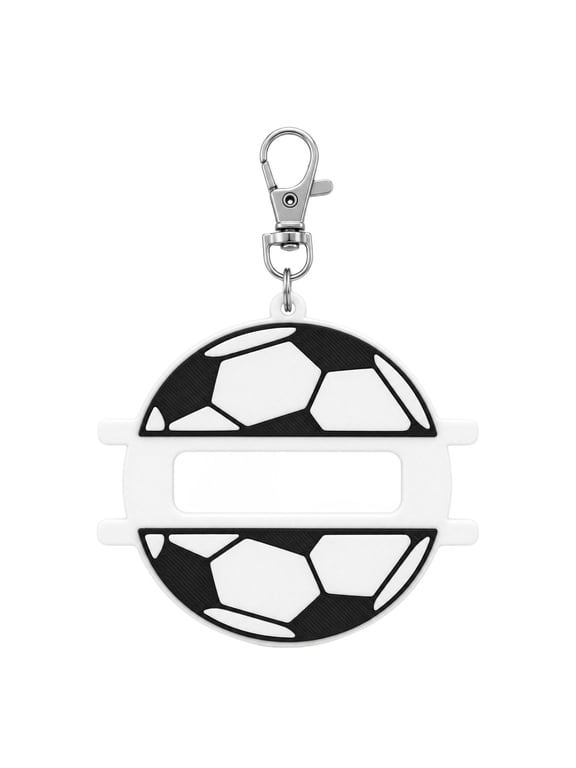 Plastic Sports Hair Tie Holder Keychain Charm with Metal Clip, Hair Tie Organizers for Key, Backpacks Hardware, Bag, Purse, or Zippers