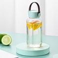 thumbnail image 1 of Plastic Sports Water Bottle 15 oz Semi-Transparent Frosted with Handle and Strap, Leakproof Portable Cup for Outdoor, Gym, Hiking, Camping, 1 of 6