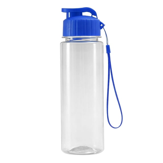 Plastic Sports Water Bottle with Flip Top Lid, Large Capacity Drinking Bottle with Handle & Carry Strap, Lightweight Leakproof Reusable Drinking Vessel for Gym Fitness Outdoor Activities