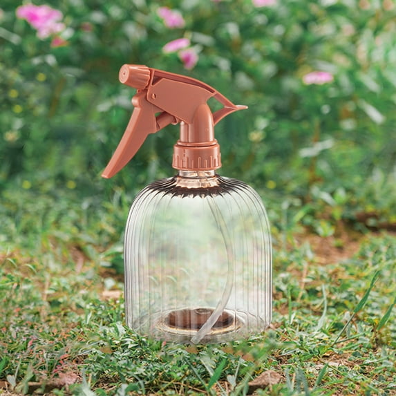 Plastic Spray Bottle Fine Mist Water Sprayer Garden Watering Can Household Cleaning Bottle Plant Mister Pressure Sprayer with Comfortable Handle 6.9x4.5x4.5 Inches