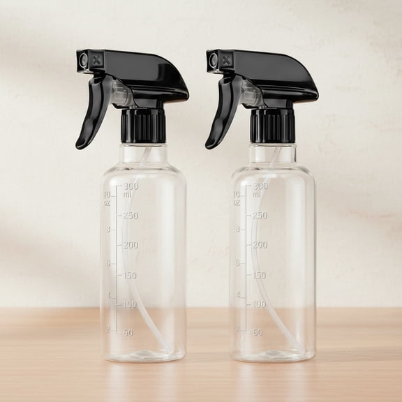 Plastic Spray Bottles, Leakproof Adjustable Fine Mist & Jet Stream Nozzle, Premium BPA-Free Plastic Multi-Purpose for Hair, Plants, Cleaning
