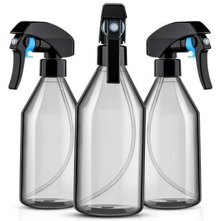 Plastic Spray Bottles (3-Pack) 32oz Squirt Bottles for All Cleaning  Solutions