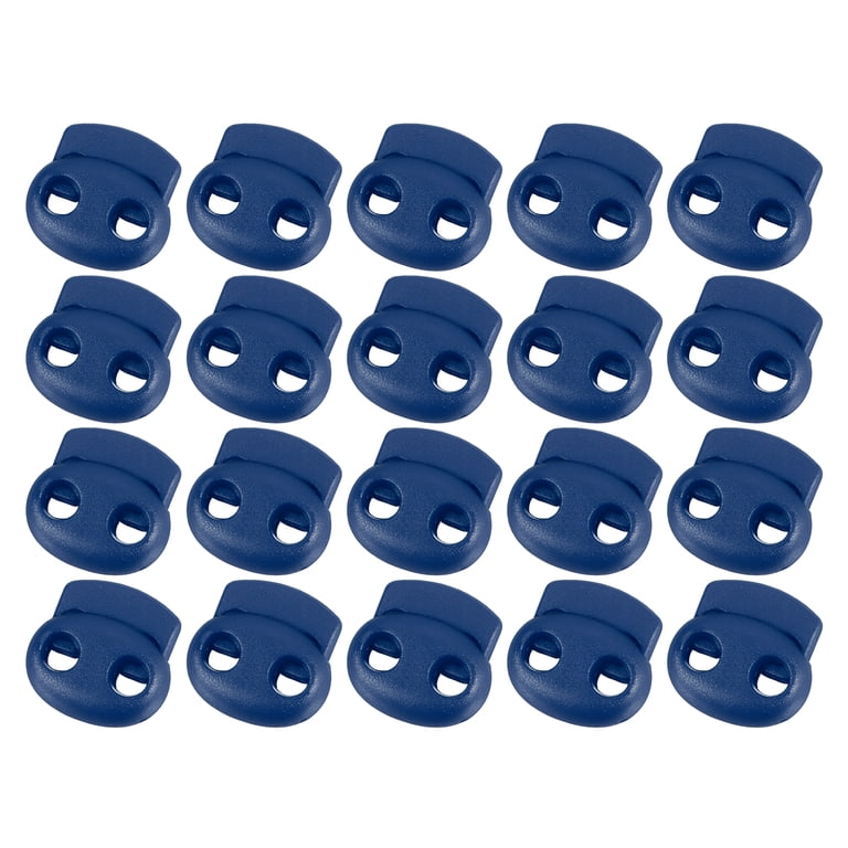Plastic Spring Cord Locks, 20Pcs Shoe Lace Tie Lock, Double-hole