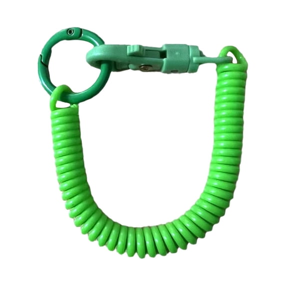 Plastic Spring Rope Keychain Telescopic Lanyard Versatile Key Ring for Phone Wallet Bag Purse Car Keys Secure Small Accessories Anti-Loss Home Office Travel
