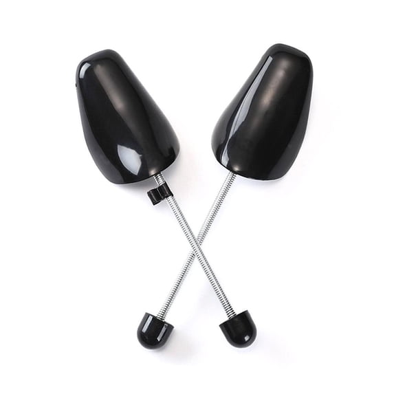 Plastic Spring Shoe Trees for Men & Women - Durable, Spring-Activated, Footwear Protector in White & Black