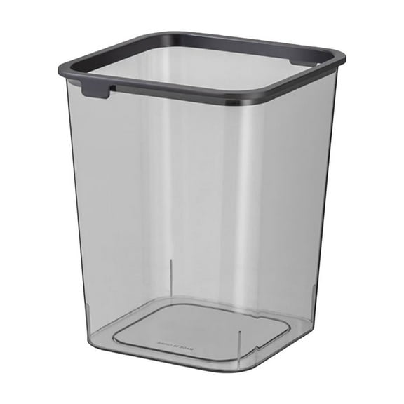 Plastic Square Trash Can, Acrylic Transparent Large Capacity Multifunctional Garbage Container Bin, Waste Container for Home Kitchen Offices