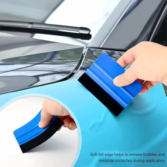 Plastic Squeegee with Felt Edge for Vinyl Application Car Wrapping Window Tinting Film Installation Tool
