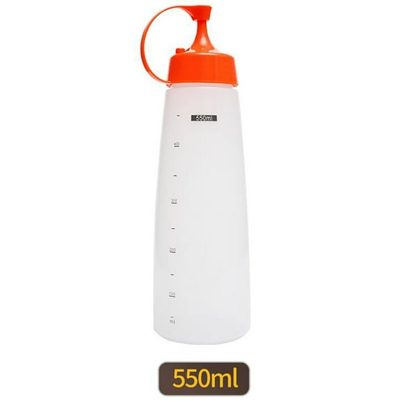 Plastic Squeeze Bottle with Scale for Dressing Kitchen Oil Sauce Dispenser,1PC,D