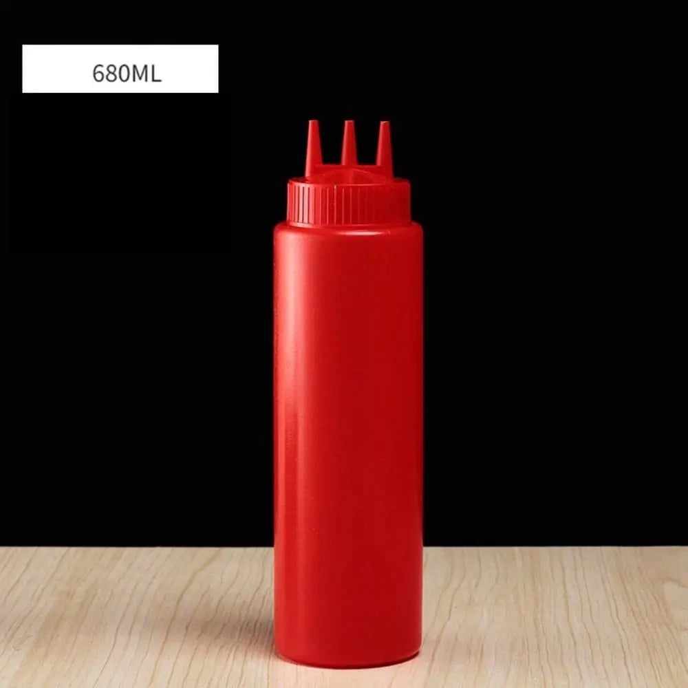 Plastic Squeezing Sauce bottle New Squeezable Graduated Jam Container ...