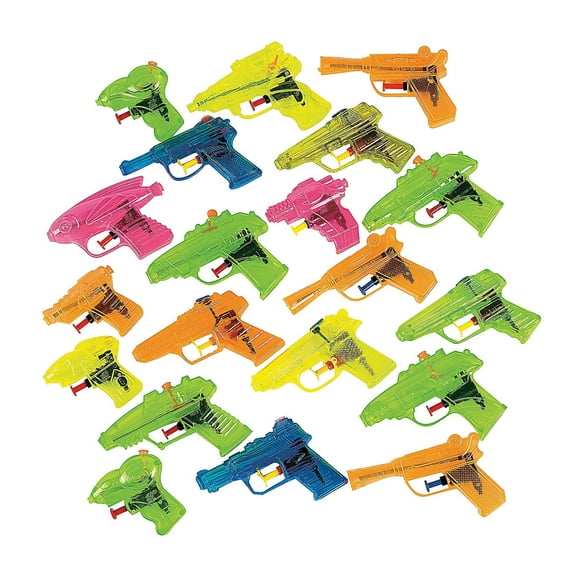 Plastic Squirt Gun Assortment(25Pc) - Party Favors - 25 Pieces