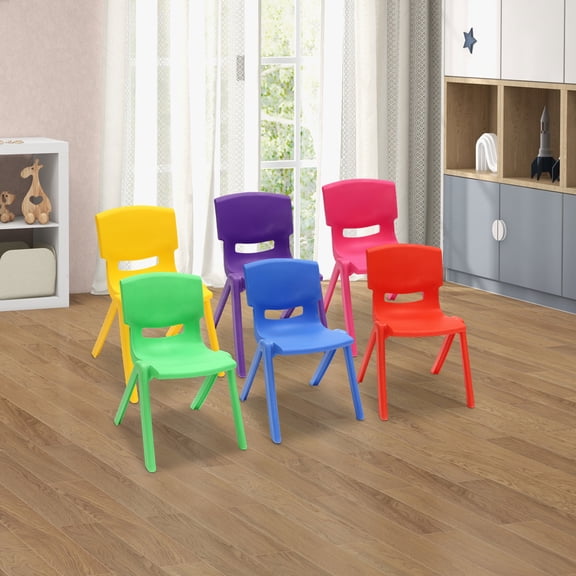 Plastic Stack Chairs 6 Pcs