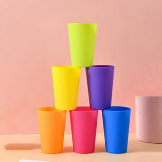 Set of 7 ribbed plastic cups by Majestic USA