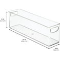 thumbnail image 1 of Plastic Stackable Pantry Bin -  Storage Bins with Handles for Cabinets or Fridge - Set of 2, 1 of 7