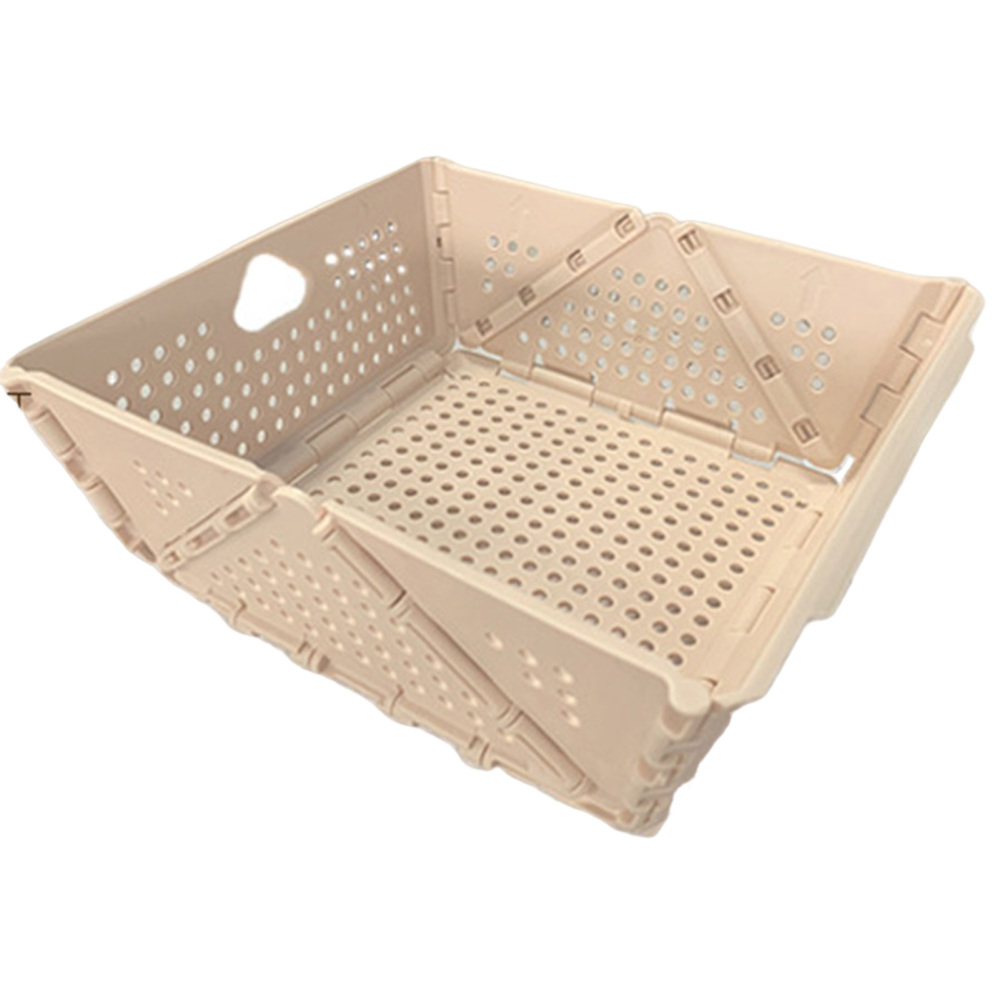Plastic Stackable Storage Crates Holes Ventilated Design Storage Basket