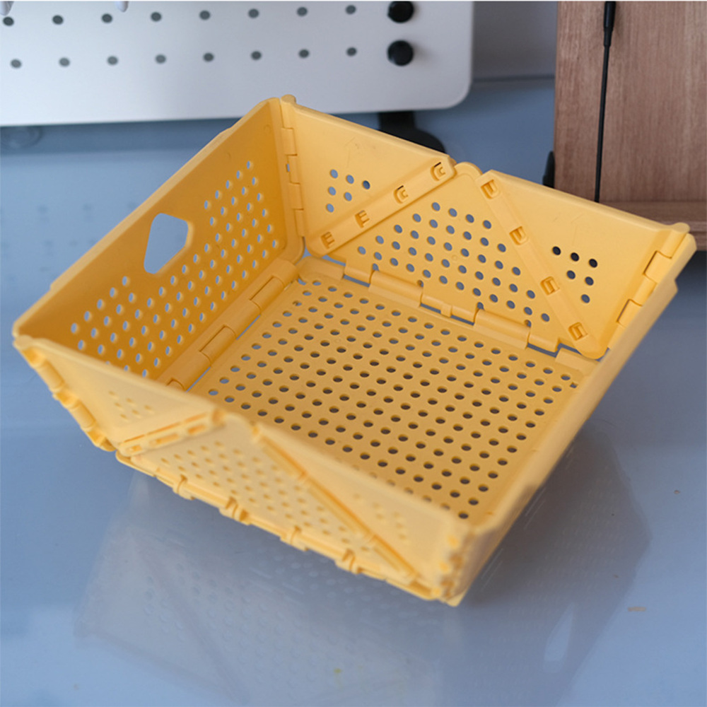 Plastic Stackable Storage Crates Holes Ventilated Design Storage Basket