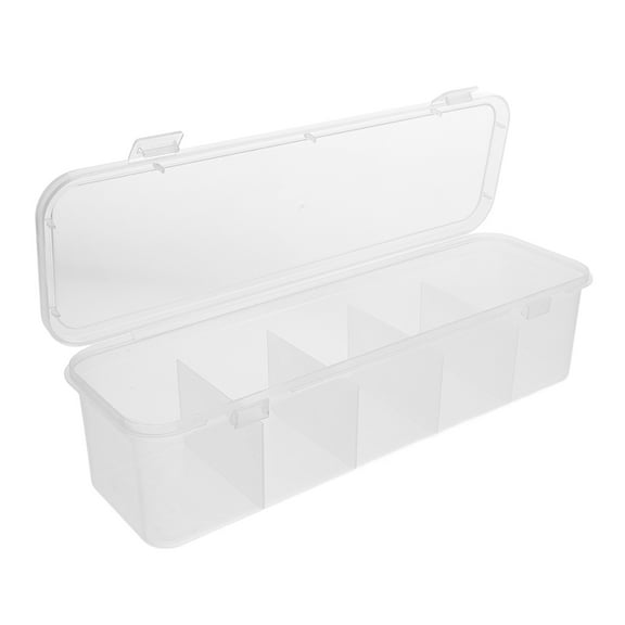 Plastic Stackable Tea Bag Organizer for Kitchen Cabinets and Countertops - 11.22"×3.54"×2.64", Clear