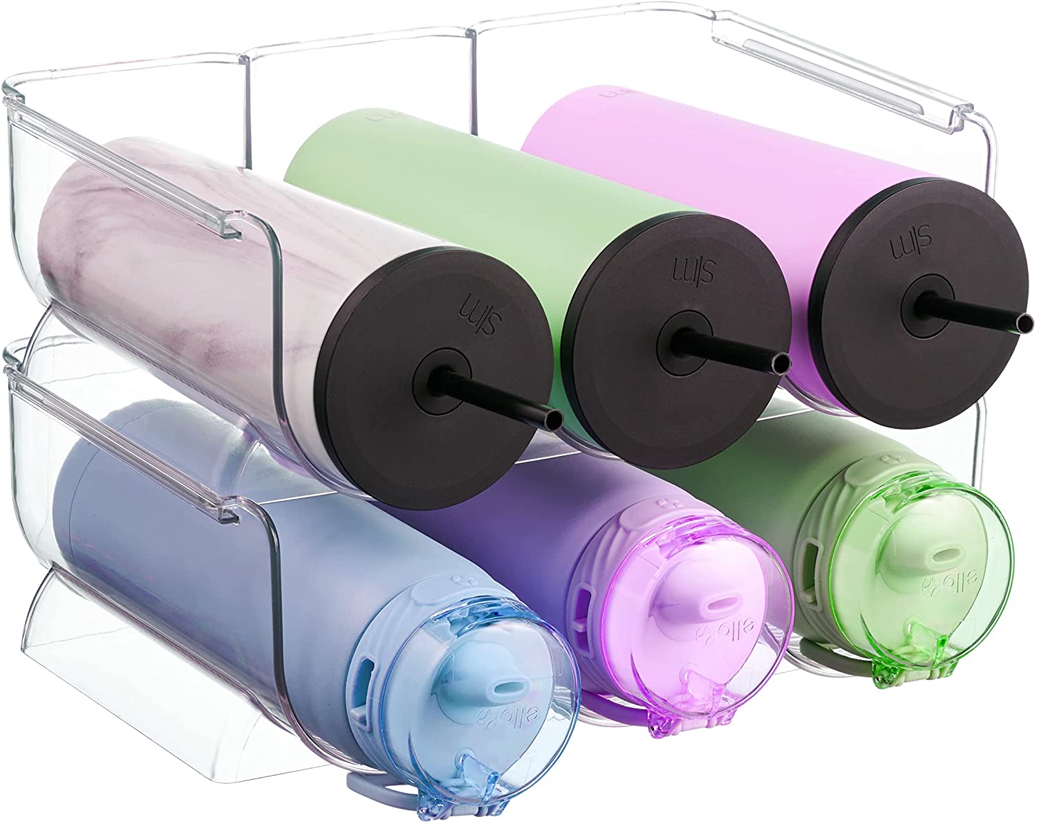 Plastic Stackable Water Bottle Holder Bin - Walmart.com