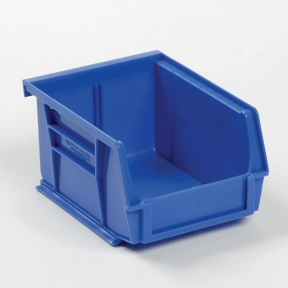 Global Industrial SB453BL Plastic Hang & Stack Bin, Blue - 5.375 x 4.125 x 3 in.