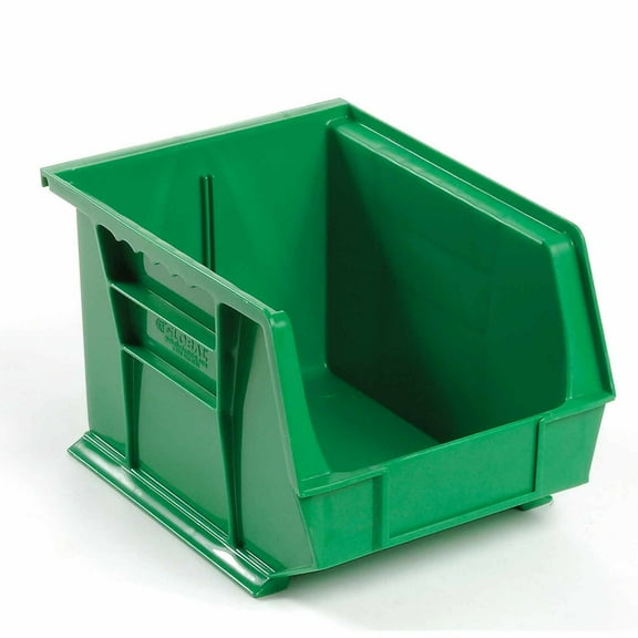 Plastic Stacking Bin 8-1/4 x 10-3/4 x 7, Green, Lot of 6