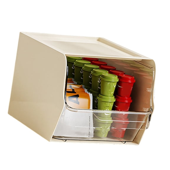 Plastic Stacking Food Organizers Access Drawer for Kitchen Counter Storage