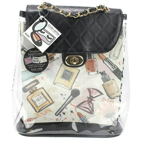 Plastic Stadium Approved Backpack Love, Ellie Scarlett, Transparent, Clear, Onyx Brands