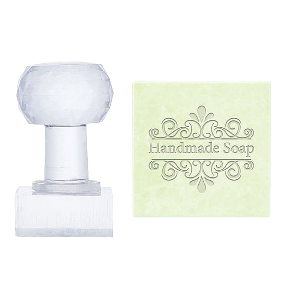 Plastic Stamps DIY Soap Molds Supplies Square Flower 35x35mm
