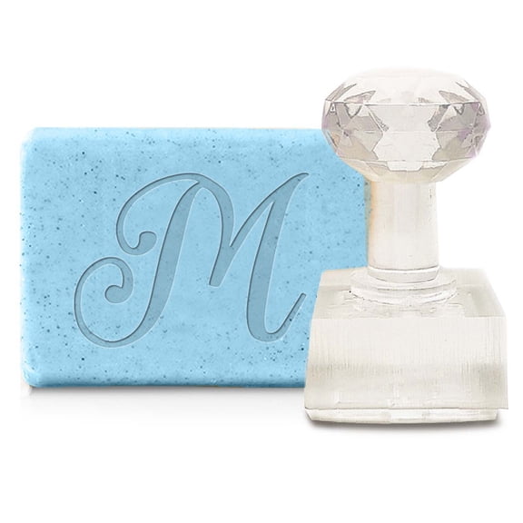 Plastic Stamps DIY Soap Molds Supplies Square Letter Pattern 35x26mm