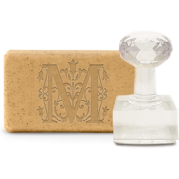 Plastic Stamps DIY Soap Molds Supplies Square Letter Pattern 38x34x18mm