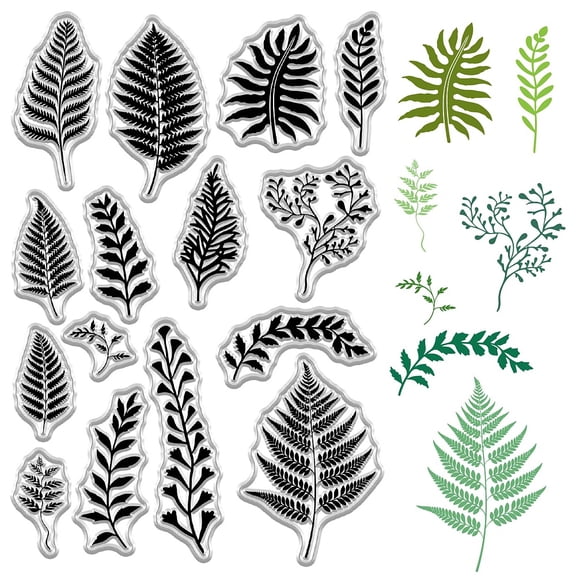 Plastic Stamps for DIY Scrapbooking Photo Album Decorative Cards Making Stamp Sheets Pteridophyte 160x110mm for DIY