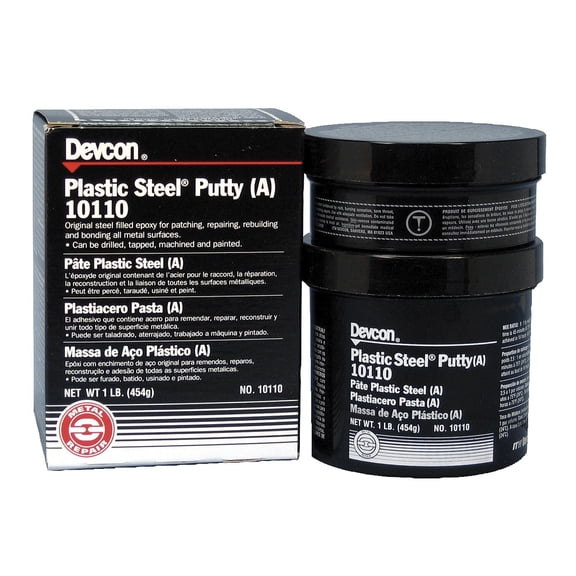 Plastic Steel Putty (A), 1 lb Can