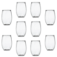 thumbnail image 1 of Plastic Stemless Wine Glasses 16 oz. Set of 10, Bulk Pack - BPA Free, Great for Outdoor Lounges, Poolside, Parties and Other Events - Clear, 1 of 5