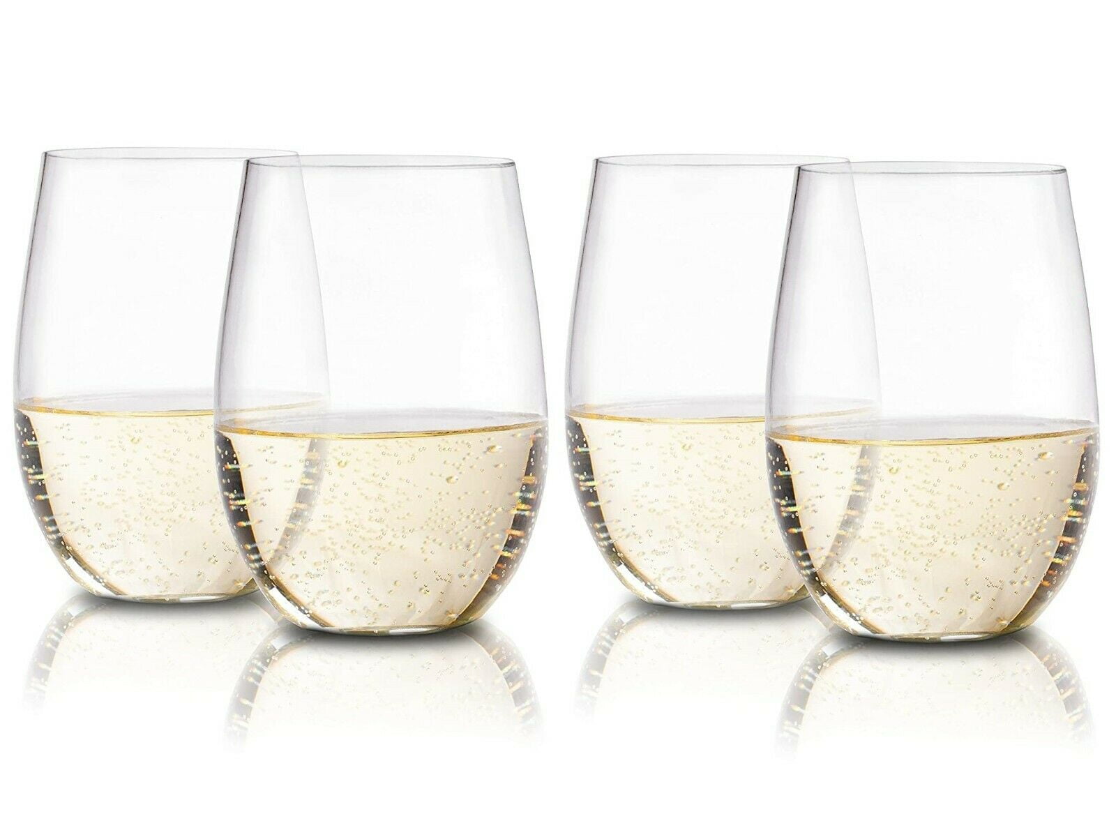 Plastic Stemless Wine Glasses by En Soiree - Set of 4 Clear, Flexible,  Disposable, Reusable, Unbreakable, and Shatterproof 16oz Glass - Use for  Summer, the Beach, Outdoor Camping, and Pool Parties - Walmart.com