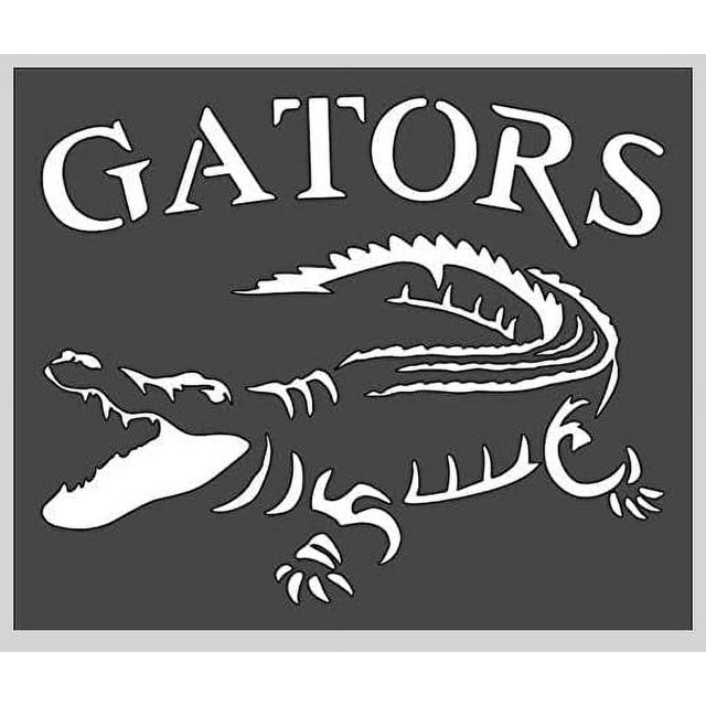 Plastic Stencil Alligator Design 6x5" Perfect for Drawing and Art