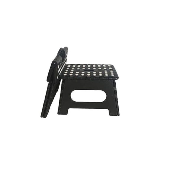 Plastic Step Stool - Heavy Duty 300 lb Capacity - Wide Non-Slip Steps - Kitchen, Bathroom, Closet Use - Durable Home Stool for Adults & Seniors