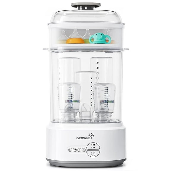 Plastic Sterilizer and Dryer, Compact Electric Steam Baby Sterilizer (Esterilizador de Biberones), Sanitizer for Baby, Pacifiers, Pump Parts