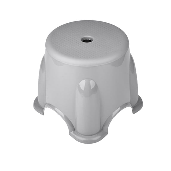 Plastic Stool, Functional and Sturdy Small Step Stool for Adults in Home Kitchen Laundry Garage Bathroom (Gray)