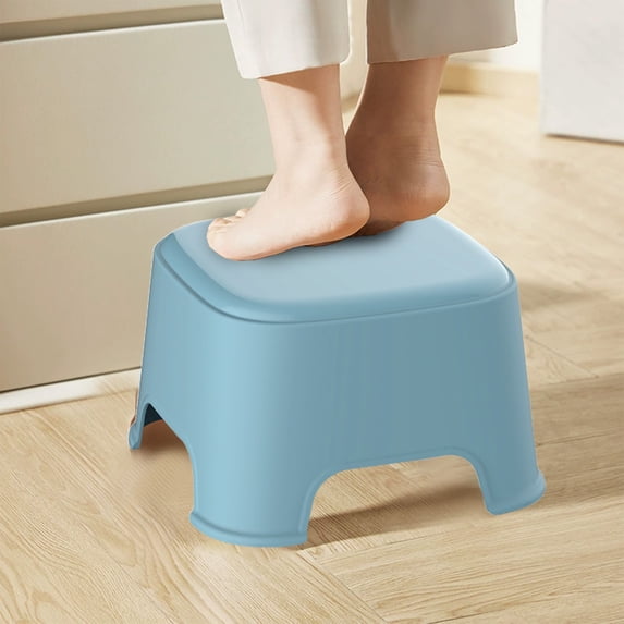 Plastic Stool for Household Use, Compact and Stackable Design, Stable Weight Bearing with Anti Slip, for Bathroom Kitchen Outdoor, Moistureproof and Easy Clean