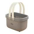 thumbnail image 1 of Plastic Storage Basket with Handle, Heavy Duty Portable Shower Caddy, Tote Organizer Basket Bin for Bathroom Kitchen Dorm Room Bedroom, Small White, 12.4x7.0x6.1", 1 of 5
