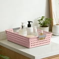 thumbnail image 1 of Plastic Storage Basket Organizer Bin | Waterproof Durable Heavy-Duty Plastic Caddy | Built-In Handles | Easy Clean | Multipurpose for Bathroom Laundry Pantry | 1 Pack 9.2x6.1x3in, 1 of 6